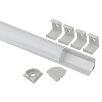 Профиль с экраном угловой овал 16*16мм ЭРА крепеж 4шт+заглушки 2шт