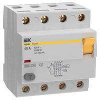 Выключатель дифференциальный (УЗО) 4Р 40А 100мА AC ВД3-63 IEK