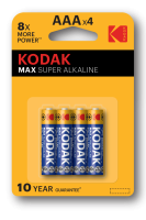 купить Батарейка AAA(мизинчик) алкалиновая BL4 Kodak Max  в Кирове Батарейка AAA(мизинчик) алкалиновая BL4 Kodak Max
