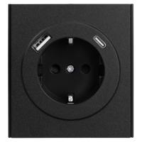 купить MIELE STRONG Розетка 1-ая с/з с/у з/ш 16А с USB A+C быстрой зарядки 5В/3А антрацит KRANZ в Кирове MIELE STRONG Розетка 1-ая с/з с/у з/ш 16А с USB A+C быстрой зарядки 5В/3А антрацит KRANZ