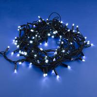 Гирлянда нить 10м белый 120свд соединяемая IP65 черный провод искрящийся снег