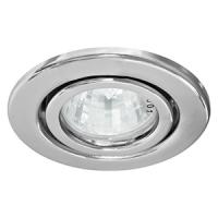 купить Светильник точечный GU5.3 круг хром встраиваемый поворотный в Кирове Светильник точечный GU5.3 круг хром встраиваемый поворотный