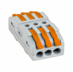 Клемма 6*4,0мм2 с рычажком серый EKF Проходная