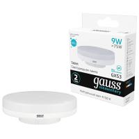 купить Лампа свд 220В GX53 9Вт 4100К 680лм таблетка матовая Gauss  в Кирове Лампа свд 220В GX53 9Вт 4100К 680лм таблетка матовая Gauss
