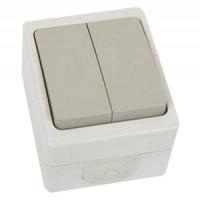 купить Вуокса серый выключатель 2кл открытая 10А IP54  в Кирове Вуокса серый выключатель 2кл открытая 10А IP54