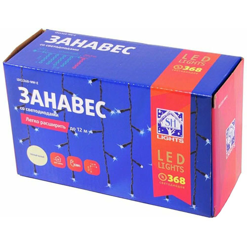 купить Гирлянда занавес 1,5*1,5м теплый белый 368свд IP20 прозрачный провод (до 8мод) в Кирове Гирлянда занавес 1,5*1,5м теплый белый 368свд IP20 прозрачный провод (до 8мод)