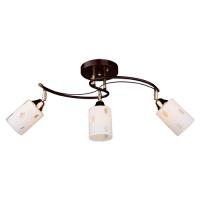 Светильник потолочный (люстра) 3*60Вт E27 коричневый/золото 