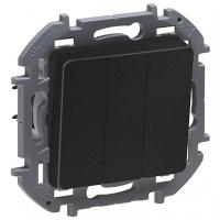 купить Инспириа антрацит выключатель 3кл скрытая 10А IP20  в Кирове Инспириа антрацит выключатель 3кл скрытая 10А IP20