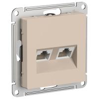AtlasDesign песочный розетка RJ45 скрытая 2-ая 