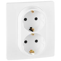 купить Этика белый розетка скрытая 2-мест заземление IP20 в сборе в Кирове Этика белый розетка скрытая 2-мест заземление IP20 в сборе