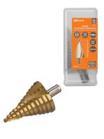 купить Сверло по металлу ступенчатое 6,0-52,0мм, шаг 3,8мм TDM нитридтитан в Кирове Сверло по металлу ступенчатое 6,0-52,0мм, шаг 3,8мм TDM нитридтитан