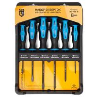 Набор отверток 6шт (SL 3, 5, 6, PH 0, 1, 2) НО-06-S КВТ