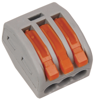 купить Клемма 3*4,0мм2 с рычажком серый IEK 50шт в Кирове Клемма 3*4,0мм2 с рычажком серый IEK 50шт