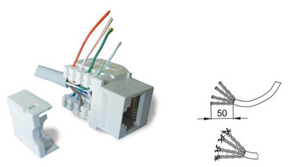AtlasDesign алюминий розетка RJ45 8(4) скрытая 2-ая 