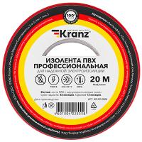 Изолента ПВХ 19мм*20м красный Kranz 