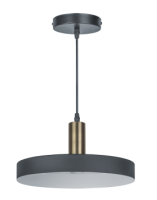 Светильник подвесной (люстра) 1*60Вт E27 черный/золото