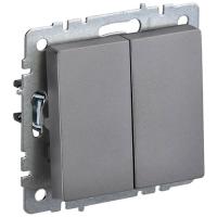 купить Брайт сталь выключатель 2кл скрытая 10А IP20  в Кирове Брайт сталь выключатель 2кл скрытая 10А IP20