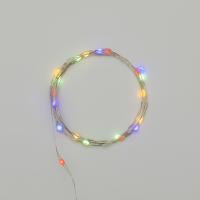 купить Гирлянда нить 2м мультицвет 20свд IP20 медный провод Роса с крупн.каплями, на батарейках (в компл.) в Кирове Гирлянда нить 2м мультицвет 20свд IP20 медный провод Роса с крупн.каплями, на батарейках (в компл.)