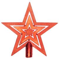 Верхушка на елку Звезда 20см, цвет красный NEON-NIGHT