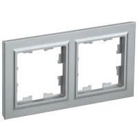 купить Брайт алюминий рамка 2-ая универсально  в Кирове Брайт алюминий рамка 2-ая универсально