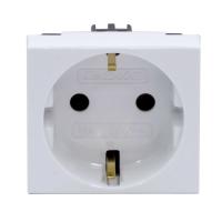 купить Вива белый розетка кабель-канал 1-мест заземление шторки IP20  в Кирове Вива белый розетка кабель-канал 1-мест заземление шторки IP20