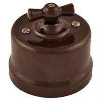 купить Бирони коричневый переключатель 1кл открытая 10А IP40 пластик в Кирове Бирони коричневый переключатель 1кл открытая 10А IP40 пластик