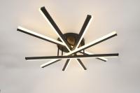 купить Светильник потолочный (люстра) свд 110Вт 3000К-6000К 3914лм черный пульт диммер в Кирове Светильник потолочный (люстра) свд 110Вт 3000К-6000К 3914лм черный пульт диммер