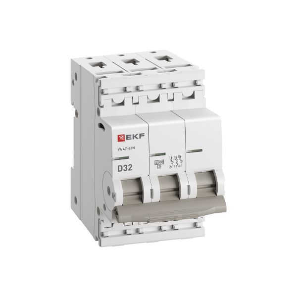 купить Автомат 3Р 32А D 4,5кА ВА47-63N EKF PROxima в Кирове Автомат 3Р 32А D 4,5кА ВА47-63N EKF PROxima