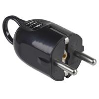 купить Вилка 16А угловая с ушком заземление черный пластик IP20 IEK  в Кирове Вилка 16А угловая с ушком заземление черный пластик IP20 IEK