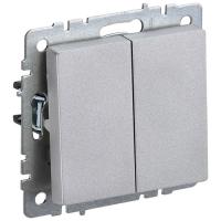 BRITE Выключ. 2-кл. прох. 10А ВС10-2-6-БрА алюм. IEK