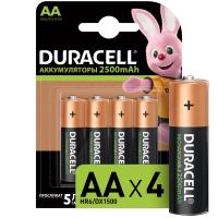 купить Аккумулятор AA(пальчик) 2500mAh 1,2В BL4 Duracell в Кирове Аккумулятор AA(пальчик) 2500mAh 1,2В BL4 Duracell