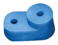 Изолятор шины угловой синий