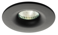 Светильник точечный GU5.3 круг черный встраиваемый 