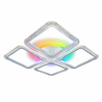 Светильник потолочный (люстра) свд 75Вт 3000-6500К 5625лм белый пульт диммер подсветка RGB, Bluetoot