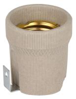 купить Патрон подвесной E27 керамика белый ЭРА с держателем в Кирове Патрон подвесной E27 керамика белый ЭРА с держателем