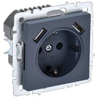 купить Брайт маренго розетка скрытая 1-мест заземление шторки USB IP20 USB A+A 3,1А  в Кирове Брайт маренго розетка скрытая 1-мест заземление шторки USB IP20 USB A+A 3,1А