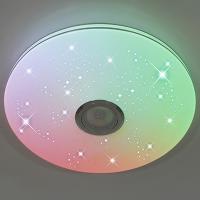 купить Светильник настенно-потолочный свд 60Вт RGB круг белый пульт ДУ музыкальная в Кирове Светильник настенно-потолочный свд 60Вт RGB круг белый пульт ДУ музыкальная