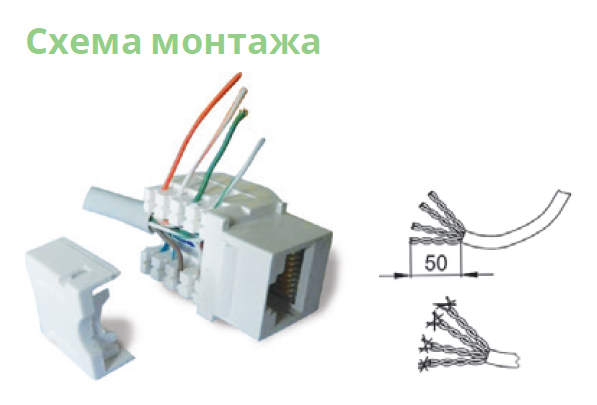 AtlasDesign карбон розетка RJ45+TV скрытая 2-ая 