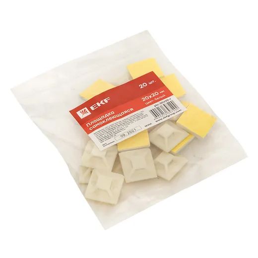 купить Площадка монтажная самоклеящаяся 20*20мм белый EKF 20шт в Кирове Площадка монтажная самоклеящаяся 20*20мм белый EKF 20шт