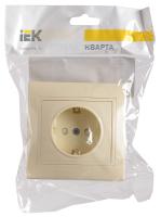 купить Кварта кремовый розетка скрытая 1-мест заземление шторки IP20  в Кирове Кварта кремовый розетка скрытая 1-мест заземление шторки IP20