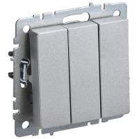 купить Брайт алюминий выключатель 3кл скрытая 10А IP20  в Кирове Брайт алюминий выключатель 3кл скрытая 10А IP20