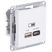 Атлас лотос розетка USB A+C скрытая 2-ая 45Вт