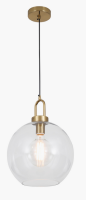 Светильник подвесной (люстра) 1*40Вт E27 латунь шар
