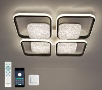 Светильник потолочный (люстра) свд 140Вт 3000-6500К 16800лм белый/черный пульт API