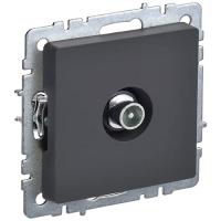 купить Брайт графит розетка TV проходная скрытая 1-ая  в Кирове Брайт графит розетка TV проходная скрытая 1-ая