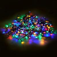 купить Гирлянда нить 12м мультицвет 120свд IP44 зеленый провод  в Кирове Гирлянда нить 12м мультицвет 120свд IP44 зеленый провод