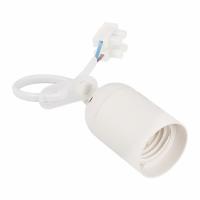 купить Патрон подвесной E27 пластик белый Rexant с клеммной колодкой в Кирове Патрон подвесной E27 пластик белый Rexant с клеммной колодкой