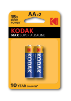 купить Батарейка AA(пальчик) алкалиновая BL2 Kodak Max в Кирове Батарейка AA(пальчик) алкалиновая BL2 Kodak Max