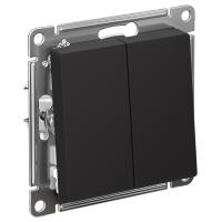 AtlasDesign карбон переключатель 2кл скрытая 10А IP20 