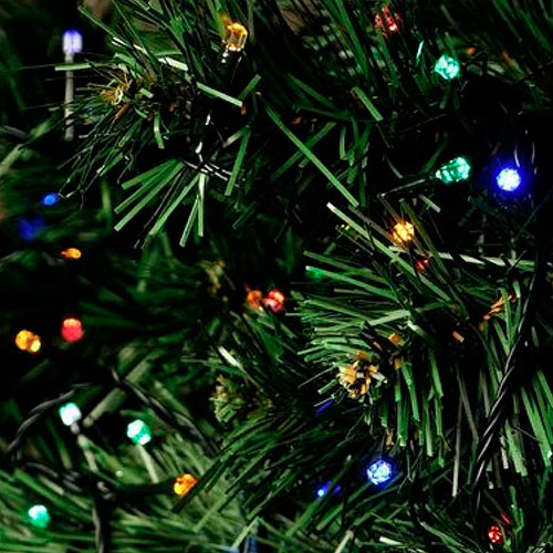 купить Гирлянда нить 12м мультицвет 120свд IP44 зеленый провод  в Кирове Гирлянда нить 12м мультицвет 120свд IP44 зеленый провод